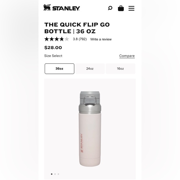 Stanley Go Bottle in Rose Quartz - Picture 2 of 2